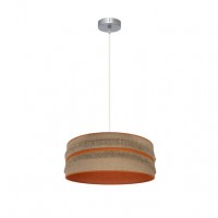 Distribuidor - Lâmpadas Diversas | Colgantes Moderno | COLGANTE NATALIA 1XE27 NIQUEL/SACO-NARANJA REGX40X40 CM Ref: 188594004